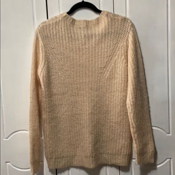 POOF! Beige Cable Knit Sweater size small - Picture 5 of 7